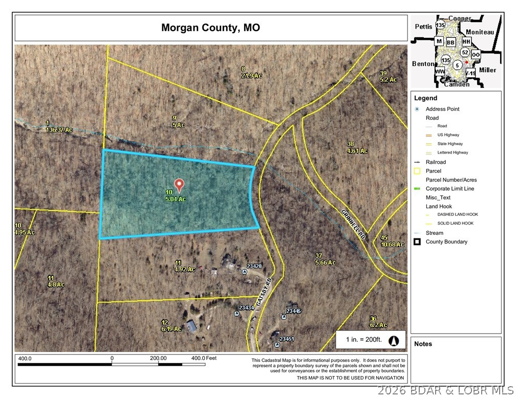 5.04 ac Gatsby Road Barnett Missouri home for sale listed at $23,500
