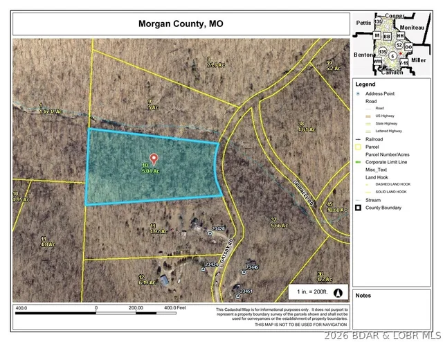 5.04 ac Gatsby Road, Barnett MO