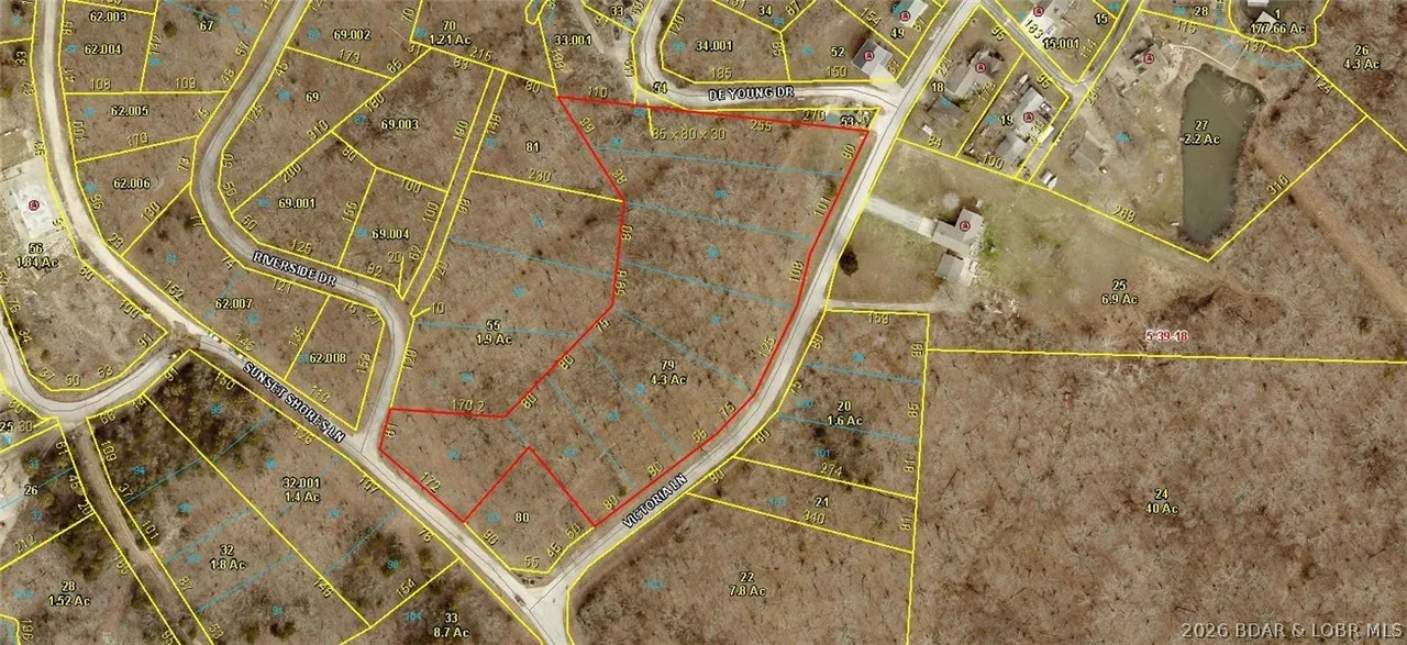 Lots 82, & 84-90 Sunset Shores Climax Springs Missouri home for sale listed at $59,900
