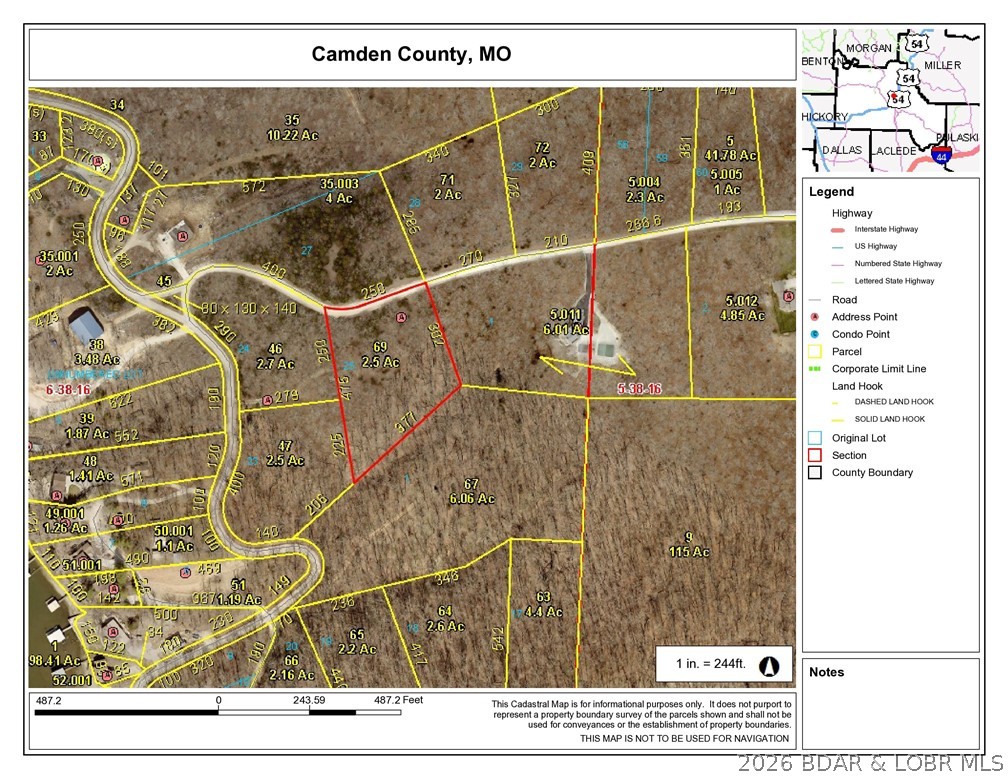 2.5 acres Cape Wood Drive Linn Creek Missouri home for sale listed at $39,900